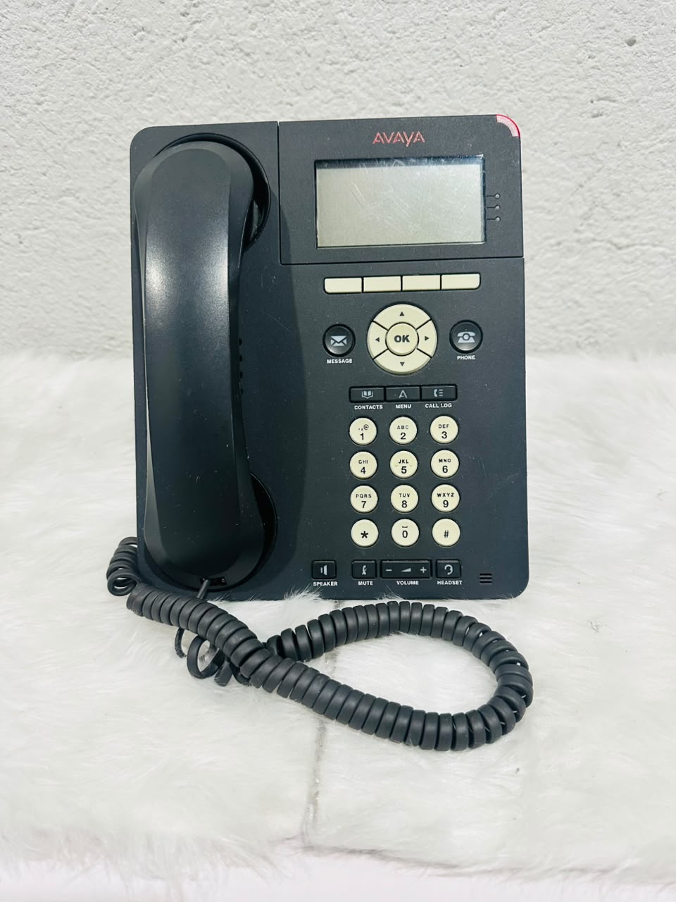 Used Avaya 9608 IP desk phone with handset